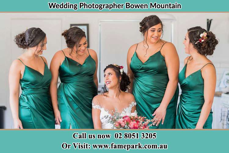 The Bride and her bridesmaids chatting each other Bowen Mountain NSW 2753