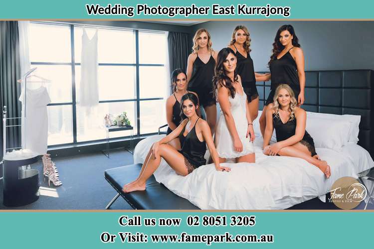 The Bride and her bridesmaids posing for the camera East Kurrajong NSW 2758