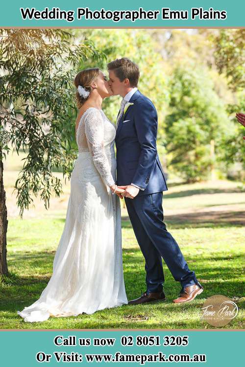 Bride and Groom kissed in the hill Emu Plains NSW 2750