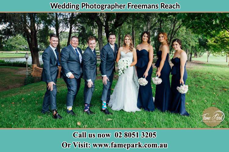 Bride and Groom with the secondary sponsors Freemans Reach NWS 2756