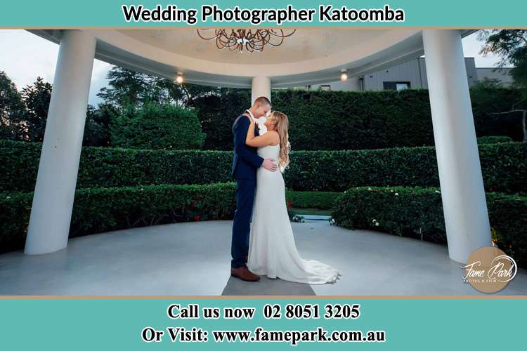 Photo of the Bride and Groom dancing in the garden Katoomba NSW 2780